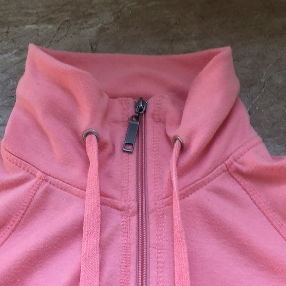 Peach Cowl Neck Zip Up - Picture 3 of 6